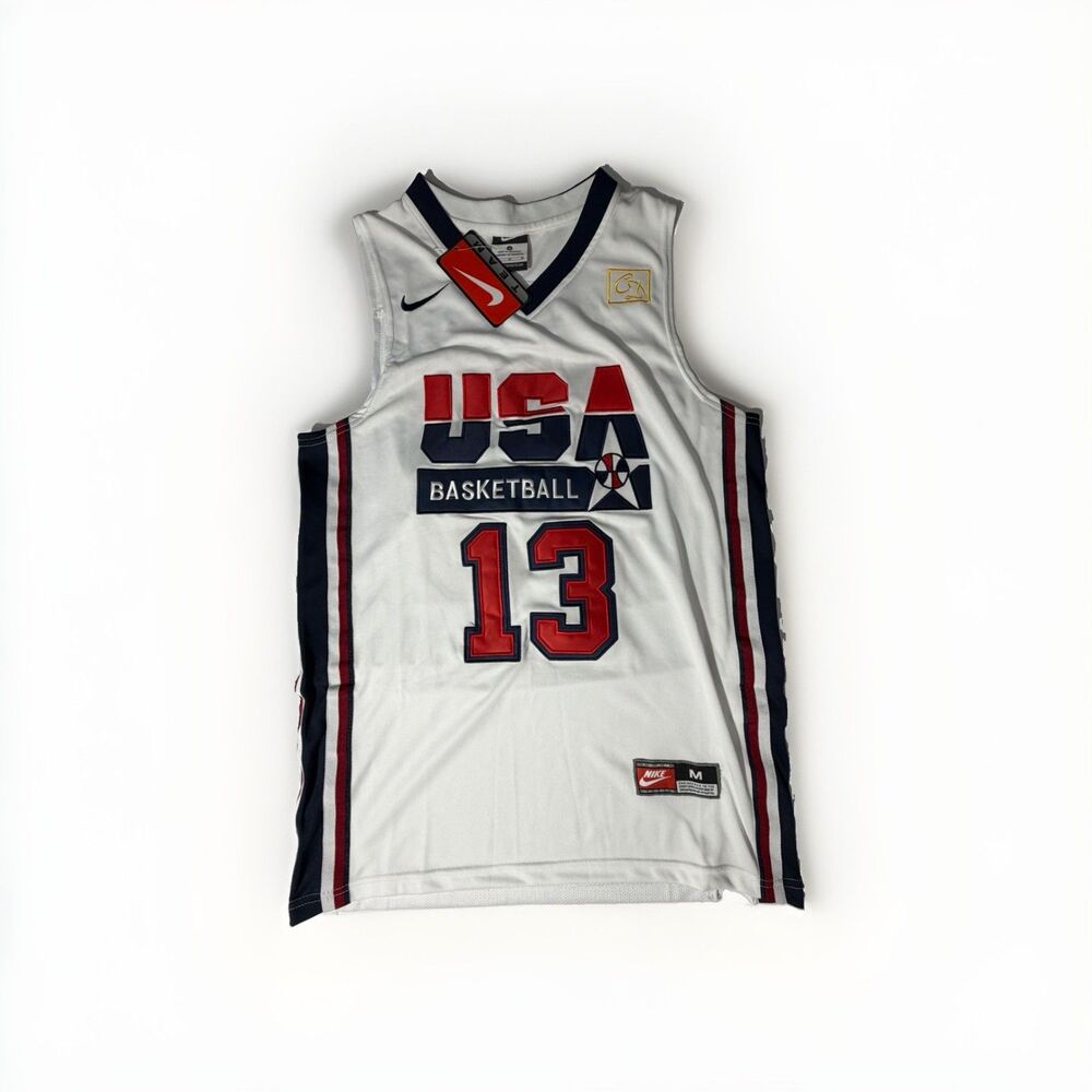 NWT Nike Chris Mullin #13 USA Basketball Jersey Men’s Medium White Dream Team